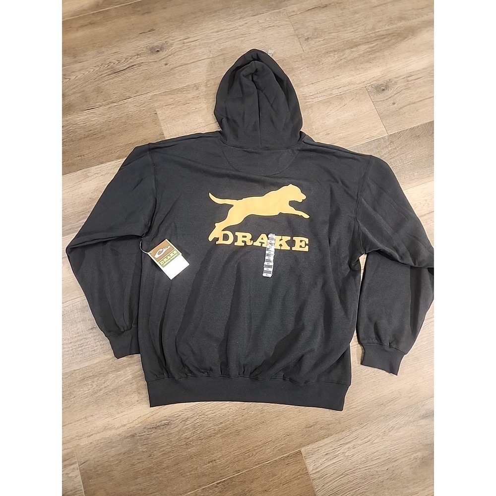 NEW Drake Waterfowl Systems Leaping Lab Graphic Hoodie - Men's XL